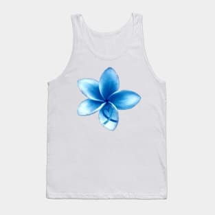 Blue flower with Heart Awareness Ribbon on one petal. Tank Top
